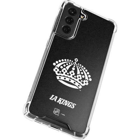 NHL Los Angeles Kings Black Background Galaxy S21 FE Clear Case